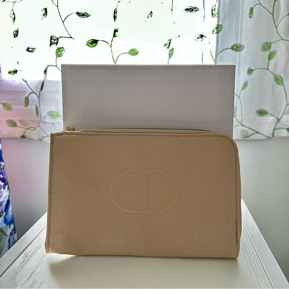 Christian Dior Cream Cosmetic Bag with Minimalist Design